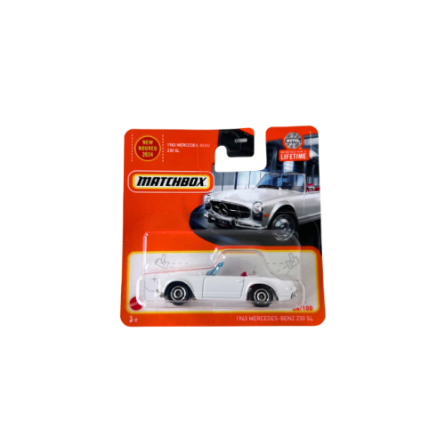 1963 Mercedes Benz SL 230 Convertible Vit Matchbox