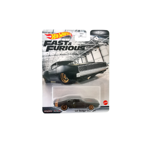1968 Dodge Charger RT Mattsvart Premium RR Fast & Fuious Hotwheels