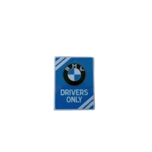 BMW Drivers Only Magnet Blå Vit