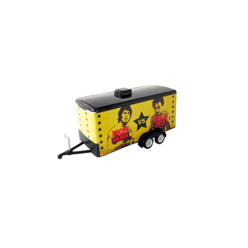 Släp Enclosed Car Trailer Rocky 2 Mörkgul Svart Greenlight