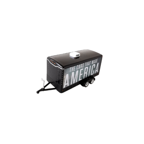 Släp Enclosed Car Trailer The Cars That Made America gloss black Greenlight
