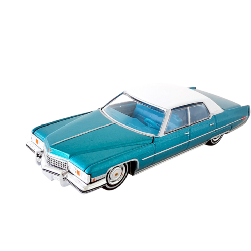 1973 Cadillac Sedan Deville Azurblå Poly California Lowriders Greenlight