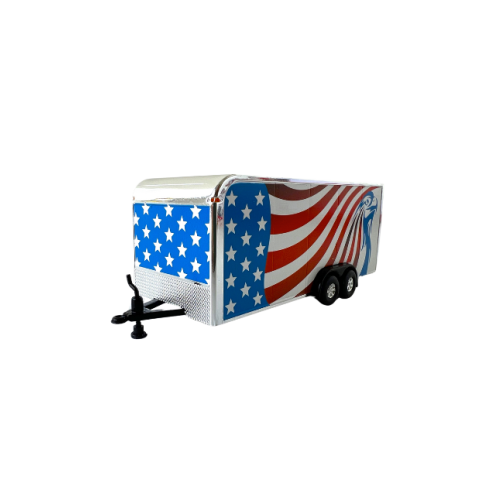 Enclosed Car Trailer USA Johnny Lightning