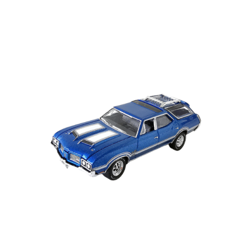 1972 Olsmobile Vista Cruiser 442 Tribute Metflake Mörkblå Greenlight